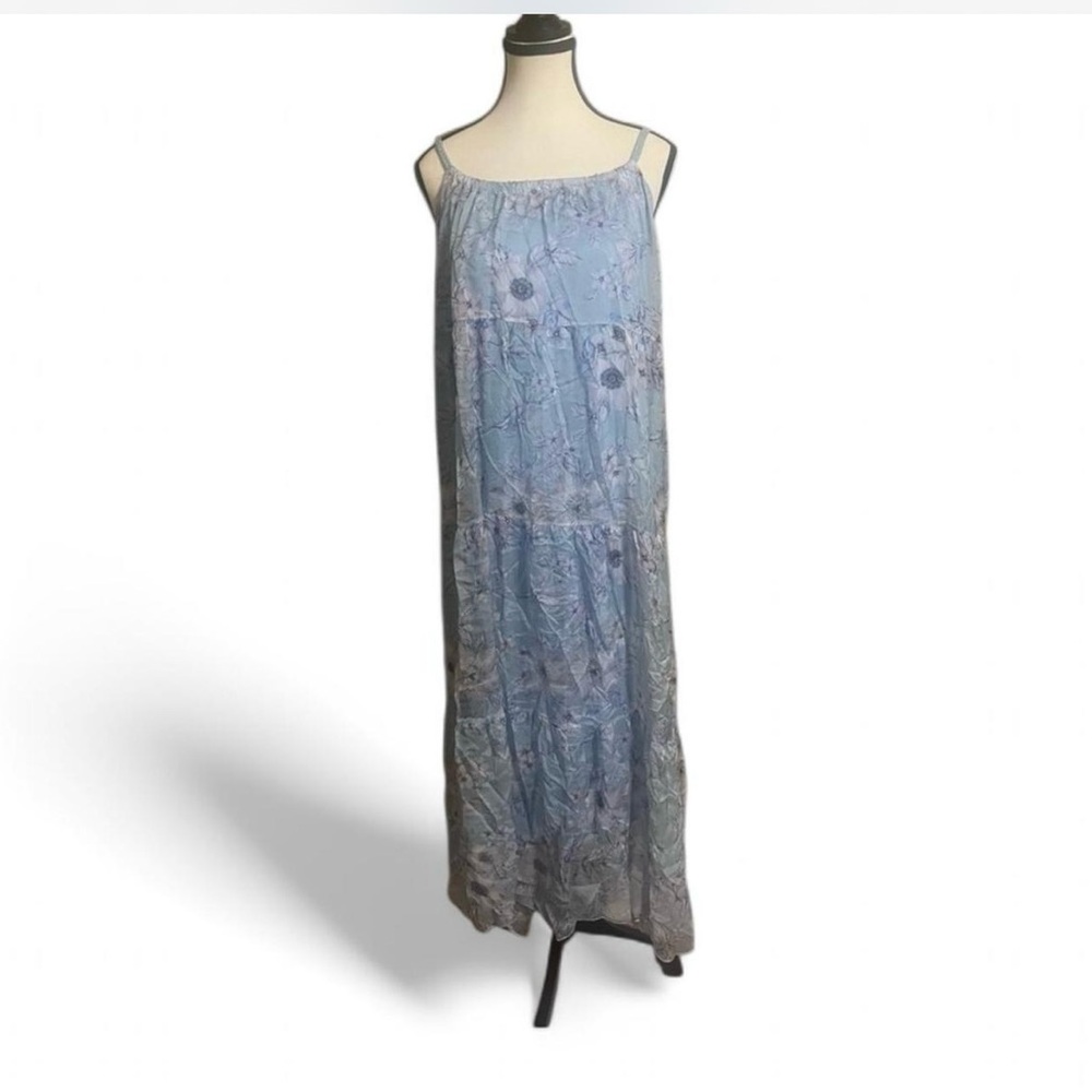 Elena Baldi Dress Sz Various Silk Blend Rope Straps Floral Lined Made in Italy